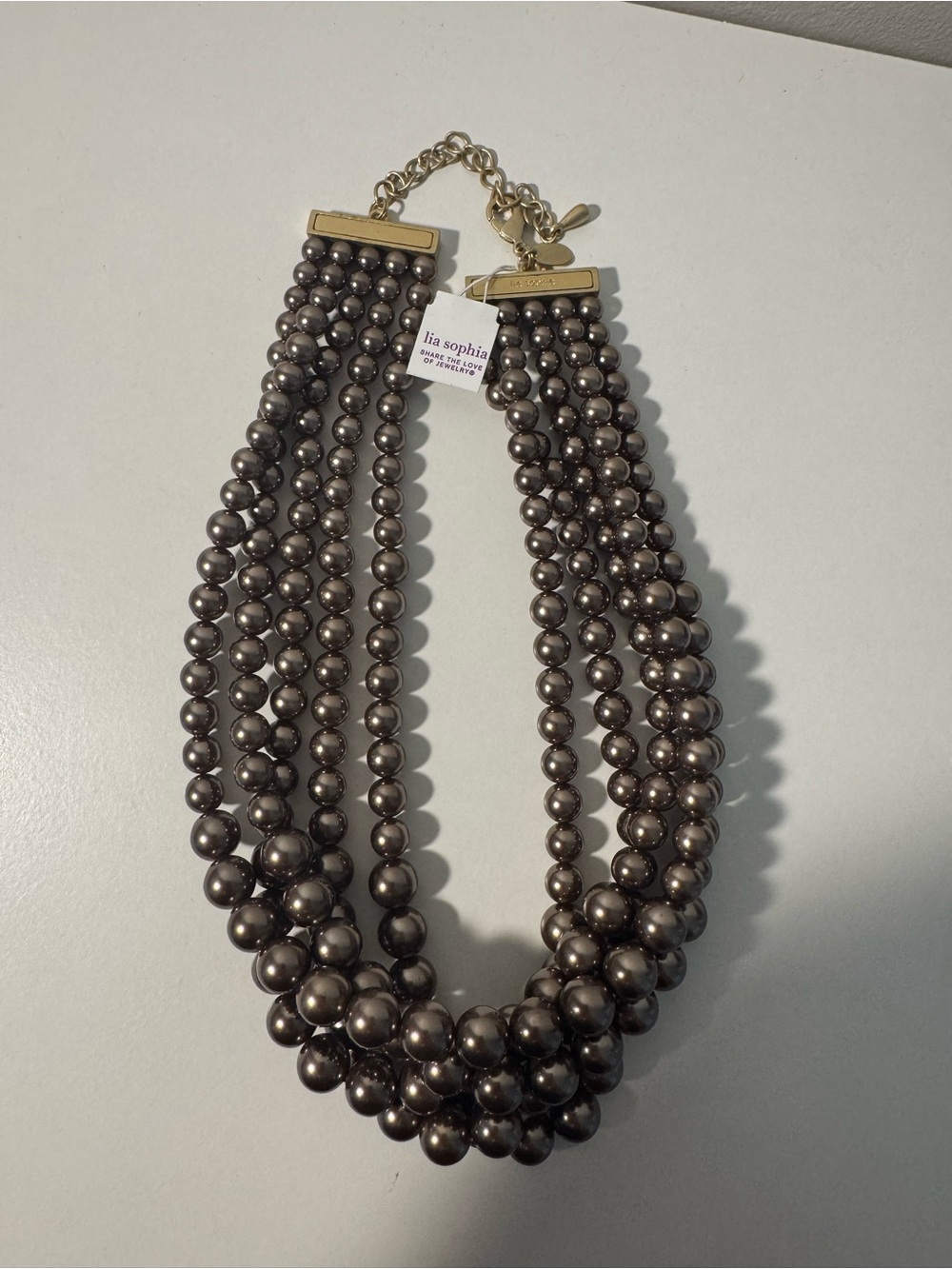 Lia Sophia Multi-Strand Pearl Necklace